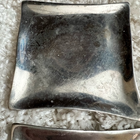 Pottery Barn Silver metal candle coaster set. - Picture 3 of 9